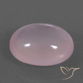 17.76 ct Pink Rose Quartz Stone, Natural Rose Quartz in Oval Cabochon Shape for Sale