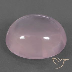 25.47 ct Pink Rose Quartz Stone, Natural Rose Quartz in Oval Cabochon Shape for Sale