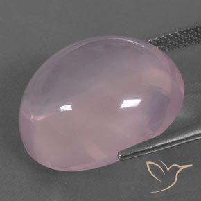 Rose Quartz Gemstone in 20.7 x 17.5 mm Size for Sale, Rose Quartz Stone in Medium Rose Pink Color
