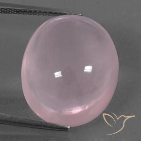 22.65ct Natural Medium Rose Pink Rose Quartz, Oval, Transparent