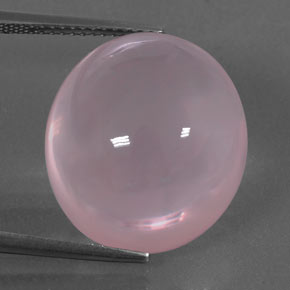 24.40 ct Pink Rose Quartz Gemstone, Rose Quartz Gem in Oval Cabochon Shape for Sale.