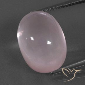 19.58ct Natural Coral Pink Rose Quartz, Oval, Transparent