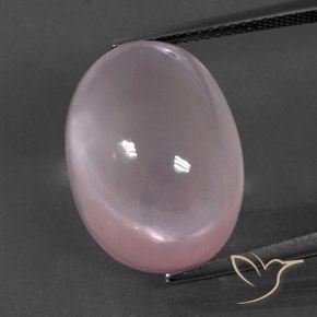 18.91ct Natural Coral Pink Rose Quartz, Oval, Transparent