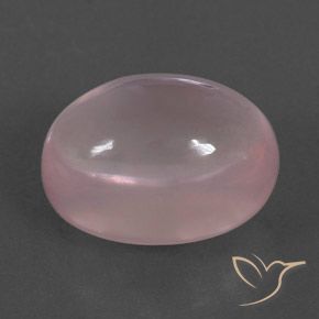 18.91 ct Pink Rose Quartz Stone, Natural Rose Quartz in Oval Cabochon Shape for Sale