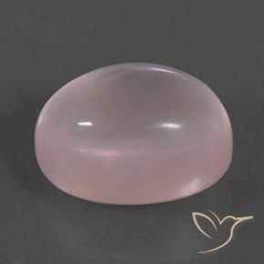 19.49 ct Pink Rose Quartz Stone, Natural Rose Quartz in Oval Cabochon Shape for Sale