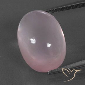 18.98ct Natural Coral Pink Rose Quartz, Oval, Transparent