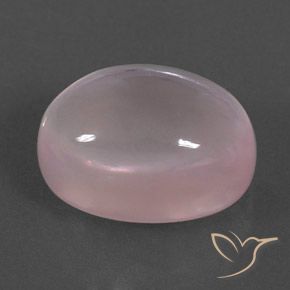 18.98 ct Pink Rose Quartz Stone, Natural Rose Quartz in Oval Cabochon Shape for Sale