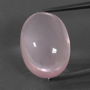 hellrosa Rosenquarz Edelstein - 15.2ct Oval Cabochon (ID: 332933)