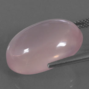 Rose Quartz Gemstone in 19.3 x 13.7 mm Size for Sale, Rose Quartz Stone in Coral Pink Color