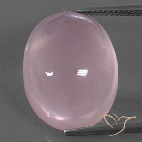21.08ct Natural Medium Rose Pink Rose Quartz, Oval, Transparent