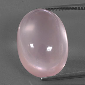 Rosado coral Cuarzo Rosa Gema - 19.1ct Cabujón Óvalo (ID: 332944)
