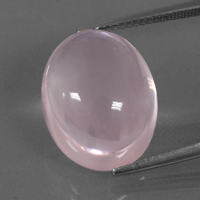 16.43 ct Pink Rose Quartz Gemstone, Rose Quartz Gem in Oval Cabochon Shape for Sale.