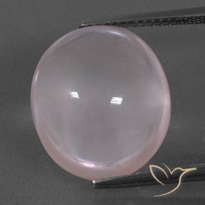14.50ct Natural Light Rose Pink Rose Quartz, Oval, Transparent