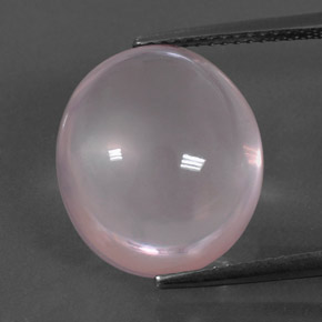 Light Rose Pink Rose Quartz Gem - 12.5ct Oval Cabochon (ID: 332958)