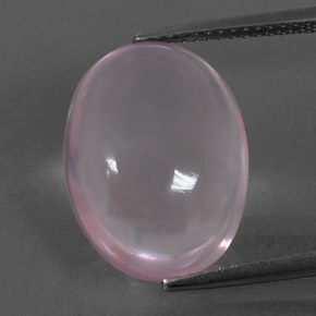 9.87 ct Pink Rose Quartz Gemstone, Rose Quartz Gem in Oval Cabochon Shape for Sale.