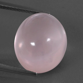 11.03 ct Pink Rose Quartz Gemstone, Rose Quartz Gem in Oval Cabochon Shape for Sale.
