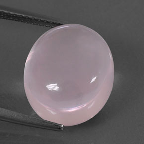 10.27 ct Pink Rose Quartz Gemstone, Rose Quartz Gem in Oval Cabochon Shape for Sale.