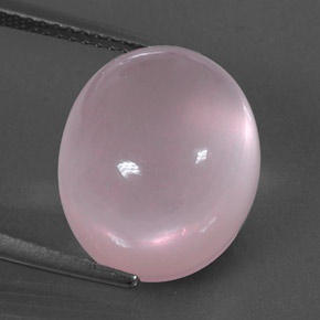 13.17 ct Pink Rose Quartz Gemstone, Rose Quartz Gem in Oval Cabochon Shape for Sale.