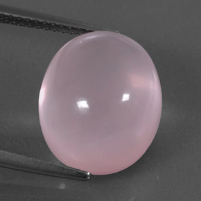 11.30 ct Pink Rose Quartz Gemstone, Rose Quartz Gem in Oval Cabochon Shape for Sale.