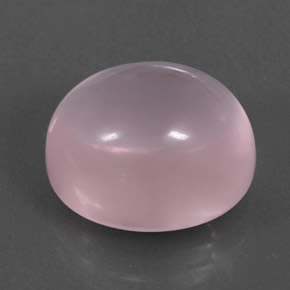 11.37 ct Pink Rose Quartz Stone, Natural Rose Quartz in Oval Cabochon Shape for Sale