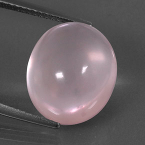 11.24 ct Pink Rose Quartz Gemstone, Rose Quartz Gem in Oval Cabochon Shape for Sale.