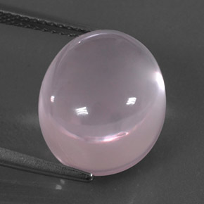 12.62 ct Pink Rose Quartz Gemstone, Rose Quartz Gem in Oval Cabochon Shape for Sale.