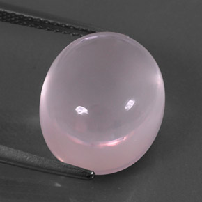 11.59 ct Pink Rose Quartz Gemstone, Rose Quartz Gem in Oval Cabochon Shape for Sale.