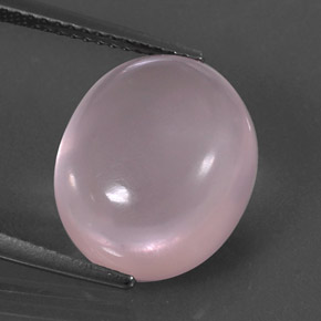 9.67 ct Pink Rose Quartz Gemstone, Rose Quartz Gem in Oval Cabochon Shape for Sale.