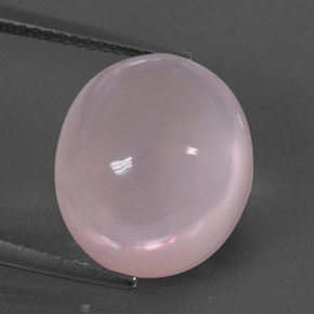 12.25 ct Pink Rose Quartz Gemstone, Rose Quartz Gem in Oval Cabochon Shape for Sale.