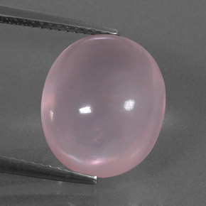 9.36 ct Pink Rose Quartz Gemstone, Rose Quartz Gem in Oval Cabochon Shape for Sale.