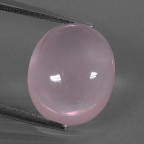 9.83 ct Pink Rose Quartz Gemstone, Rose Quartz Gem in Oval Cabochon Shape for Sale.