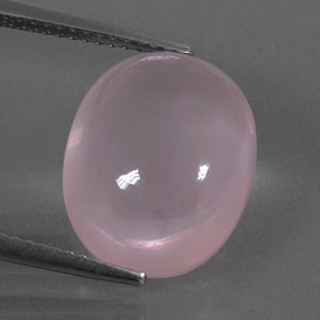 9.54 ct Pink Rose Quartz Gemstone, Rose Quartz Gem in Oval Cabochon Shape for Sale.
