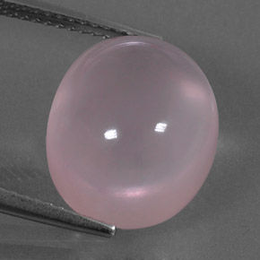 10.24 ct Pink Rose Quartz Gemstone, Rose Quartz Gem in Oval Cabochon Shape for Sale.