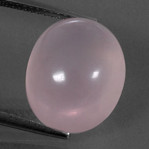 11.30 ct Pink Rose Quartz Gemstone, Rose Quartz Gem in Oval Cabochon Shape for Sale.