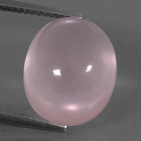 11.20 ct Pink Rose Quartz Gemstone, Rose Quartz Gem in Oval Cabochon Shape for Sale.