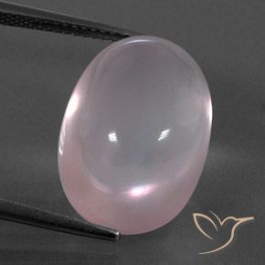 18.64ct Natural Coral Pink Rose Quartz, Oval, Transparent