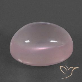 18.64 ct Pink Rose Quartz Stone, Natural Rose Quartz in Oval Cabochon Shape for Sale