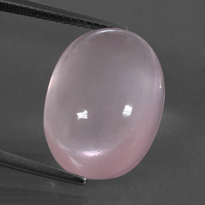 Rosado claro Cuarzo Rosa Gema - 16.4ct Cabujón Óvalo (ID: 334249)