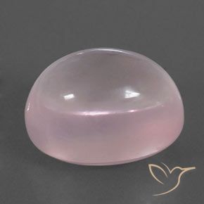 20.78 ct Pink Rose Quartz Stone, Natural Rose Quartz in Oval Cabochon Shape for Sale