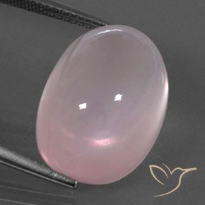 21.24ct Natural Coral Pink Rose Quartz, Oval, Transparent