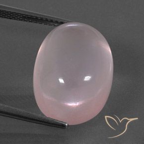 17.61ct Natural Coral Pink Rose Quartz, Oval, Transparent
