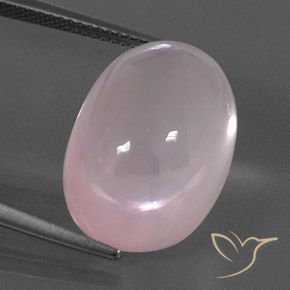 21.41ct Natural Coral Pink Rose Quartz, Oval, Transparent