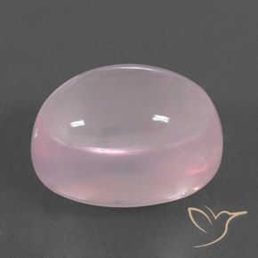 21.41 ct Pink Rose Quartz Stone, Natural Rose Quartz in Oval Cabochon Shape for Sale