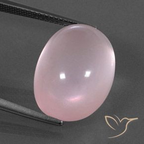 17.46ct Natural Coral Pink Rose Quartz, Oval, Transparent