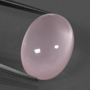 Medium Rose Pink Rose Quartz Gem - 17.7ct Oval Cabochon (ID: 334299)