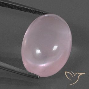 15.59ct Natural Medium Pink Rose Quartz, Oval, Transparent