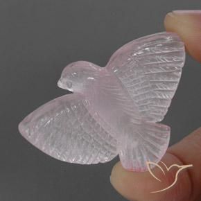 Rose Quartz Gemstone in 43 x 31.3 mm Size for Sale, Rose Quartz Stone in Very Light Pink Color