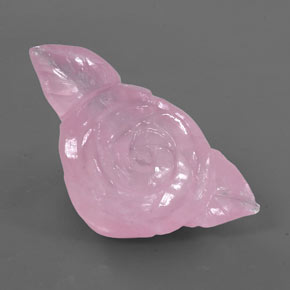 146.40 ct Pink Rose Quartz Stone, Natural Rose Quartz in Carved Rose Shape for Sale