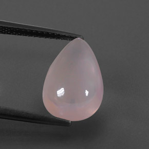 4.66 ct Pink Rose Quartz Gemstone, Rose Quartz Gem in Pear Cabochon Shape for Sale.