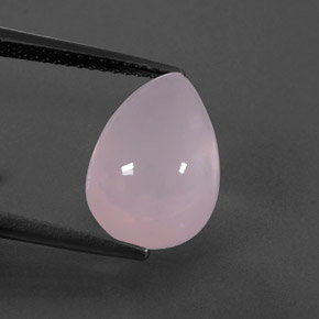 5.91 ct Pink Rose Quartz Gemstone, Rose Quartz Gem in Pear Cabochon Shape for Sale.
